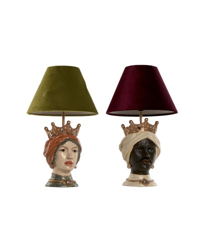 Tischlampe Home ESPRIT Bunt Harz 26 x 26 x 43 cm (2 Stück)