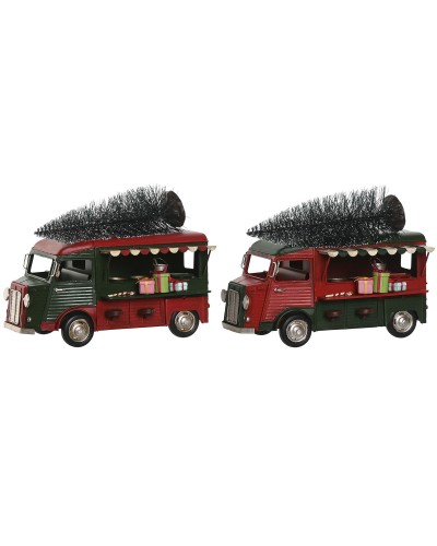 Christmas bauble Home ESPRIT Red Green 26 x 14,5 x 20 cm (2 Units)