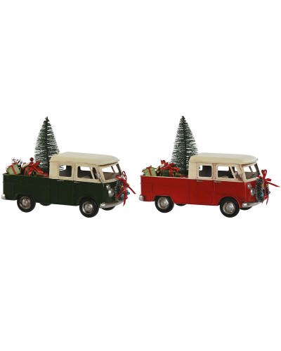 Kerstversiering Home ESPRIT Rood Groen 26,5 x 12 x 19 cm (2 Stuks)