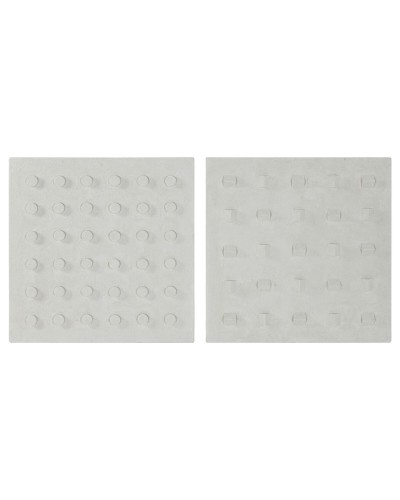 Decoración de Pared Home ESPRIT Blanco Madera MDF Moderno 80 x 6,5 x 80 cm