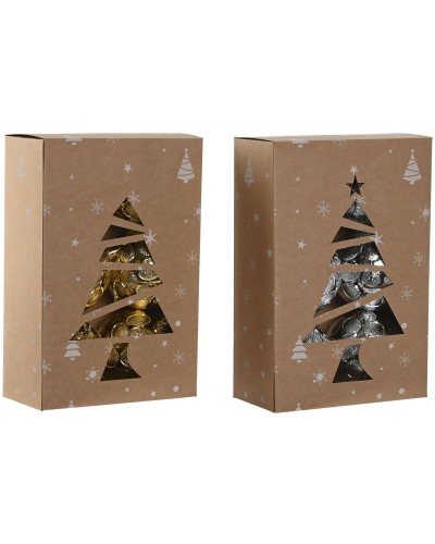 Bolas de Navidad Home ESPRIT Dorado Plateado PVC 20 x 10 x 30 cm (2 Unidades)
