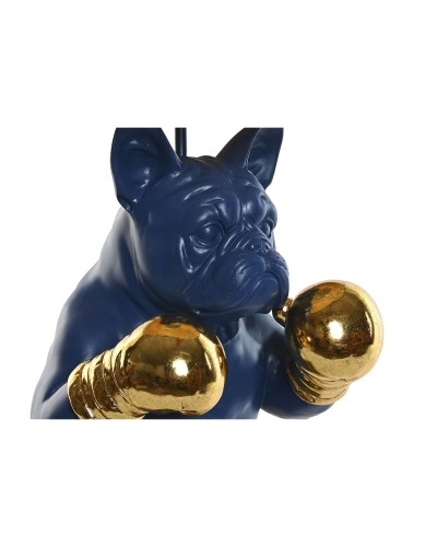 Bureaulamp Home ESPRIT Blauw Zwart Oranje Gouden Hars 50 W 220 V 36 x 36 x 55 cm (2 Stuks)