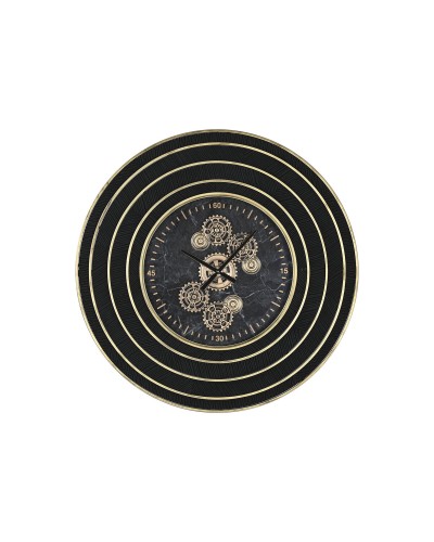 Orologio da Parete Home ESPRIT Nero Dorato Metallo Cristallo 108 X 8,5 X 108 cm