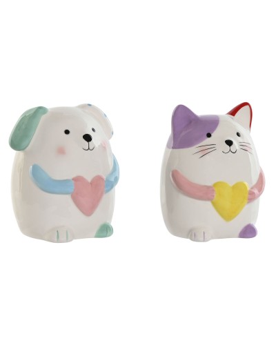 Money box Home ESPRIT Dolomite 13 x 12 x 19 cm (2 Units)