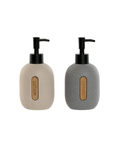 Tvåldispenser Home ESPRIT Svart Grå Kräm ABS Dolomite (2 antal)