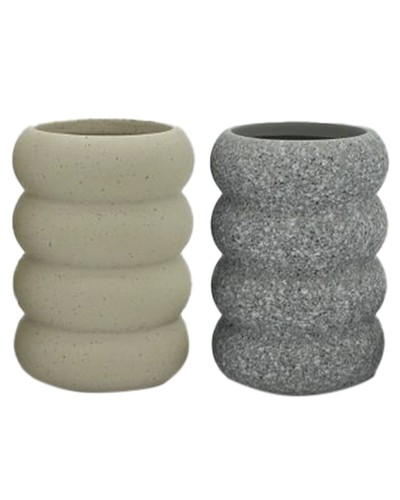 Hammasharjateline Home ESPRIT Harmaa Kerma Dolomite 7 x 7 x 10 cm (2 osaa)