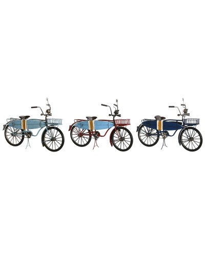 Decoratieve figuren Home ESPRIT Blauw Rood Marineblauw 30 x 13 x 22 cm (3 Stuks)