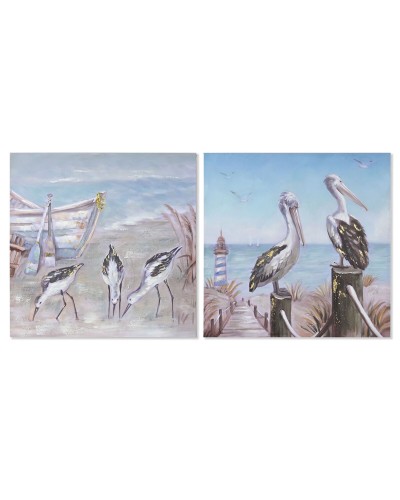 Bild Home ESPRIT Vögel Mediterraner 80 x 3 x 80 cm (2 Stück)