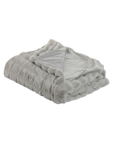 Manta Home ESPRIT Gris claro 220 x 240 x 1 cm