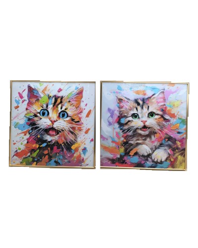 Bild Home ESPRIT Moderne Katze 80 x 3,5 x 80 cm (2 Stück)
