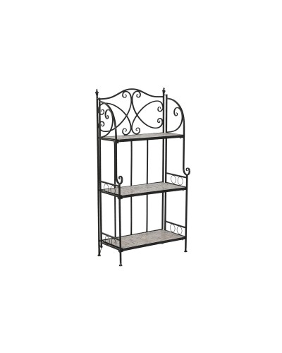 Regal Home ESPRIT Schwarz Bunt aus Keramik schmiedeeisern 3 Regale 54 x 29 x 121 cm 58 x 31,5 x 117 cm