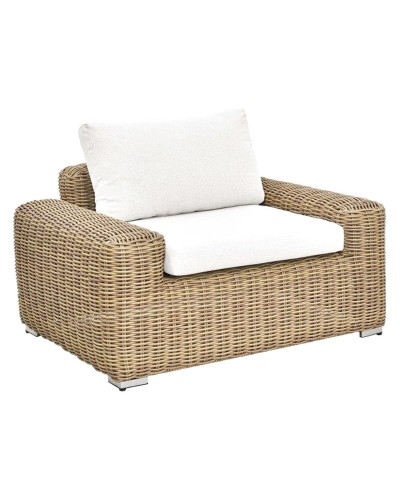 Trädgårdssoffa Home ESPRIT Beige Ljusbrun 111 x 87 x 63 cm