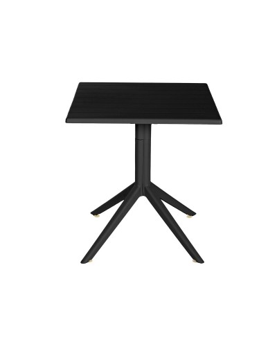 Dining Table Home ESPRIT Black Metal polypropylene 70 x 70 x 75 cm