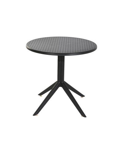 Tavolo da Pranzo Home ESPRIT Nero Metallo polipropilene 80 x 80 x 75 cm