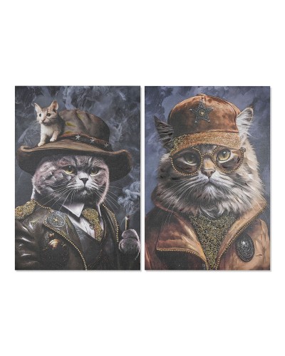 Painting Home ESPRIT Cat Loft 60 x 3 x 90 cm (2 Units)