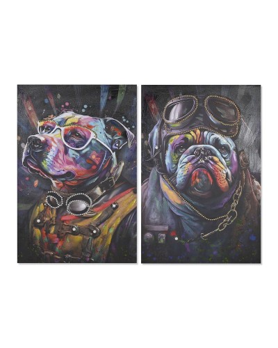 Bild Home ESPRIT Schwarz Moderne Hund 60 x 3 x 90 cm (2 Stück)