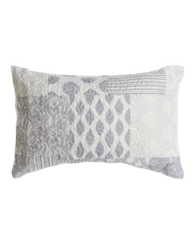 Cojín DKD Home Decor Beige Gris Poliéster Patchwork 60 x 10 x 40 cm