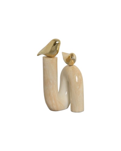 Decorative Figure Home ESPRIT Golden Ivory Birds Romantic 19 x 11,5 x 27 cm