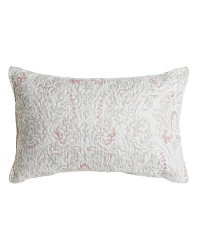 Cojín DKD Home Decor Blanco Poliéster Floral 60 x 10 x 40 cm