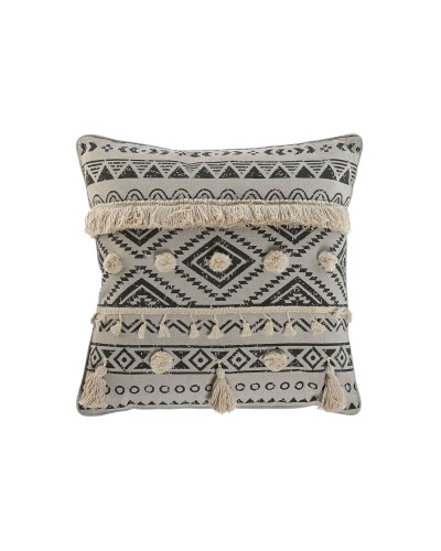 Cuscino Home ESPRIT Bianco Nero Boho 45 x 8 x 45 cm