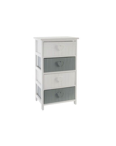Chest of drawers Home ESPRIT White Grey 40 x 29 x 73 cm