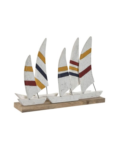 Statua Decorativa Home ESPRIT Bianco Blu Marino 67,5 x 13,5 x 46 cm