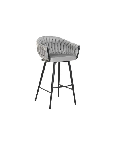 Hocker Home ESPRIT Schwarz Grau Metall 58 x 53 x 101 cm