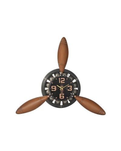 Reloj de Pared Home ESPRIT Marrón Negro Metal Hélices Vintage 118 x 24 x 134 cm