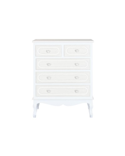 Cómoda Home ESPRIT Blanco Beige Romántico 80 x 42 x 105 cm