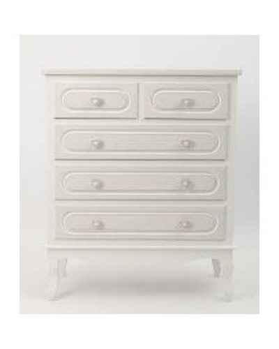 Dresser Home ESPRIT White ABS Mirror MDF Wood 75 x 42 x 140 cm