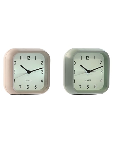 Tafelklok Home ESPRIT Roze Munt (2 Stuks)