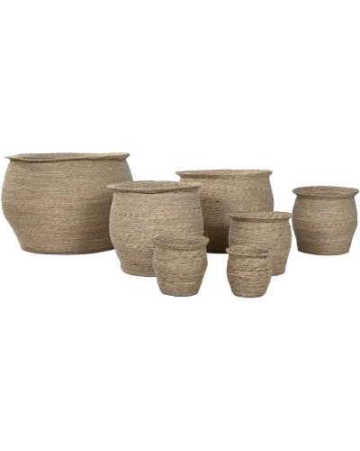 Grondlegger Home ESPRIT Bruin Vezel Stads 70 x 70 x 58 cm (7 Stuks)