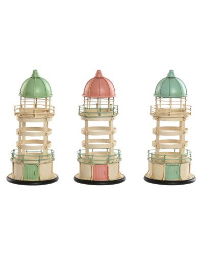 Figurine Décorative Home ESPRIT Bleu Vert Rose 13 x 13 x 27,5 cm (3 Unités)