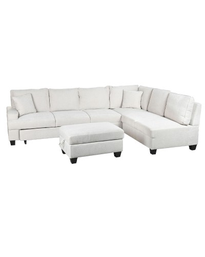 Bäddsoffa Home ESPRIT Beige Modern 285 x 260 x 90 cm