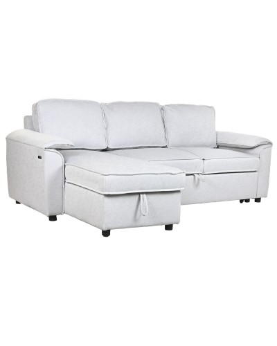 Vuodesohva Home ESPRIT Vaaleanharmaa Moderni 220 x 153 x 88 cm