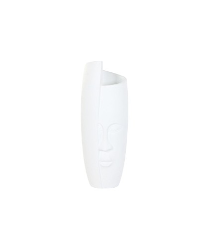 Planter Home ESPRIT White Magnesium Modern Face 33 x 33 x 72 cm