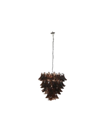 Lámpara de Techo Home ESPRIT Marrón Plateado Cristal Acero 25 W 80 x 80 x 80 cm