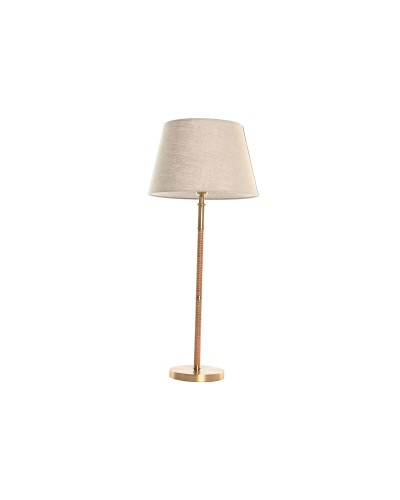 Bordslampa Home ESPRIT Beige Gyllene Naturell 50 W 220 V