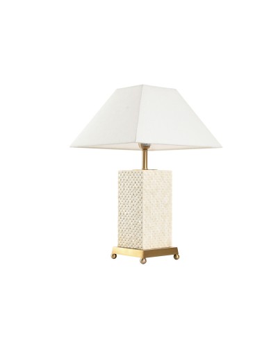 Bureaulamp Home ESPRIT Wit Beige Gouden 50 W 220 V