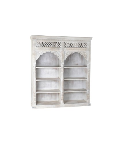 Étagère Home ESPRIT Blanc Bois de manguier Bois MDF 180 x 40 x 200 cm