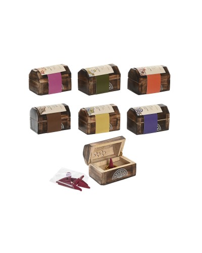 Essential oil burner Home ESPRIT Mango wood Mandala Indian Man 9,5 x 5,5 x 6 cm Incense (6 Units) (10 Units)