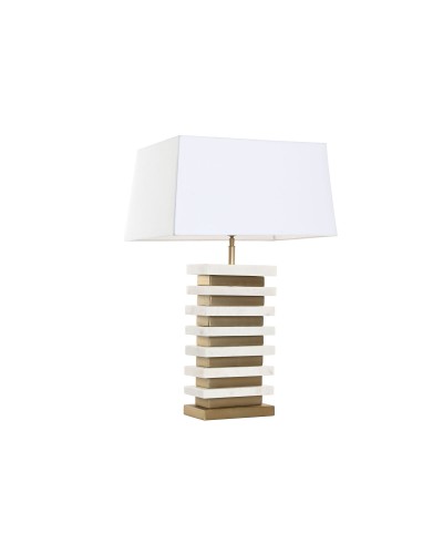 Bureaulamp Home ESPRIT Wit Gouden 50 W 220 V