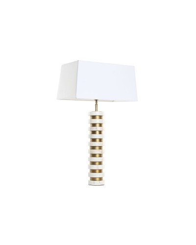 Pöytälamppu Home ESPRIT Valkoinen Beige Kullattu 50 W 220 V