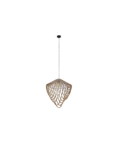 Deckenlampe Home ESPRIT Hellbraun Jute Holz 67 x 67 x 70 cm