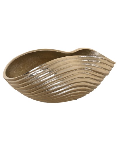 Pöytäkoriste Home ESPRIT Kullattu Abstrakti Moderni 30 x 16 x 14 cm