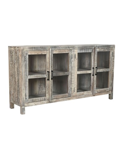 Aparador Home ESPRIT Blanco Marrón Madera Reciclada 170 x 40 x 90 cm