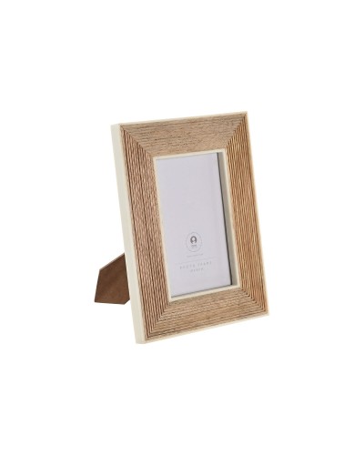 Fotolijsten Home ESPRIT Wit Natuurlijk Hars Mangohout Stads