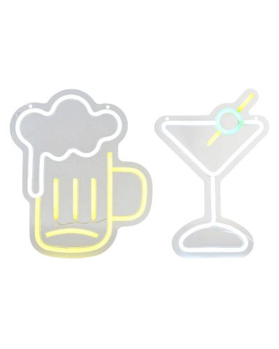 Belysning dekoration Home ESPRIT Akryl Urban 21 X 1,5 X 30 CM (2 antal)