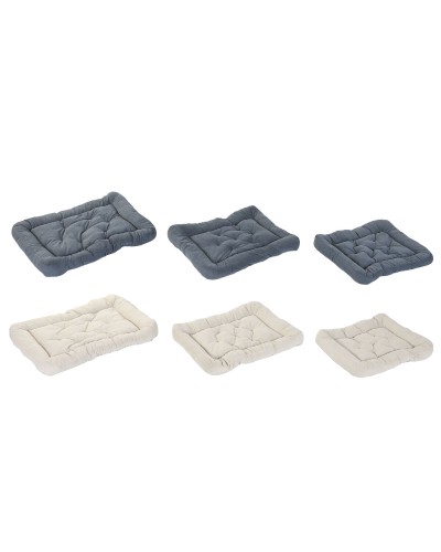 Cama para mascota Home ESPRIT Beige Gris Crema Gris oscuro 72 X 60 X 9 CM 2 Unidades