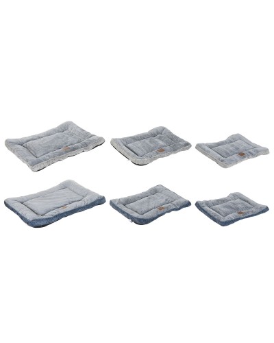 Lit pour animal domestique Home ESPRIT Bleu Gris Gris clair 85 X 70 X 8 CM 2 Unités